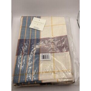 Threshold Cotton Plaid Tablecloth Cream Blue Red Yellow 120x60 Rectangle 🆕
